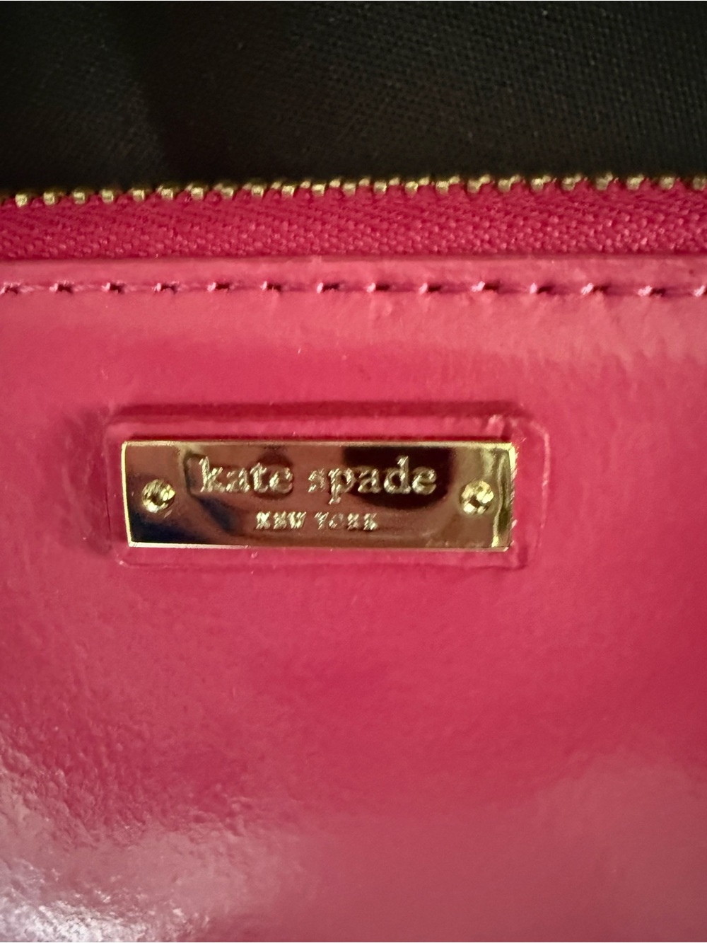 kate spade Bright Pink Zip-Around Leather Wallet with Gold hardware - Picture 10 of 11